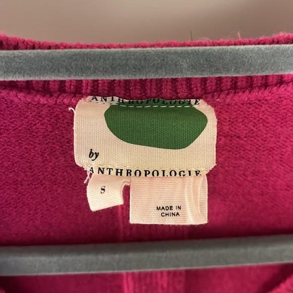 Anthropologie pink v-neck tunic style sweater - Picture 4 of 4